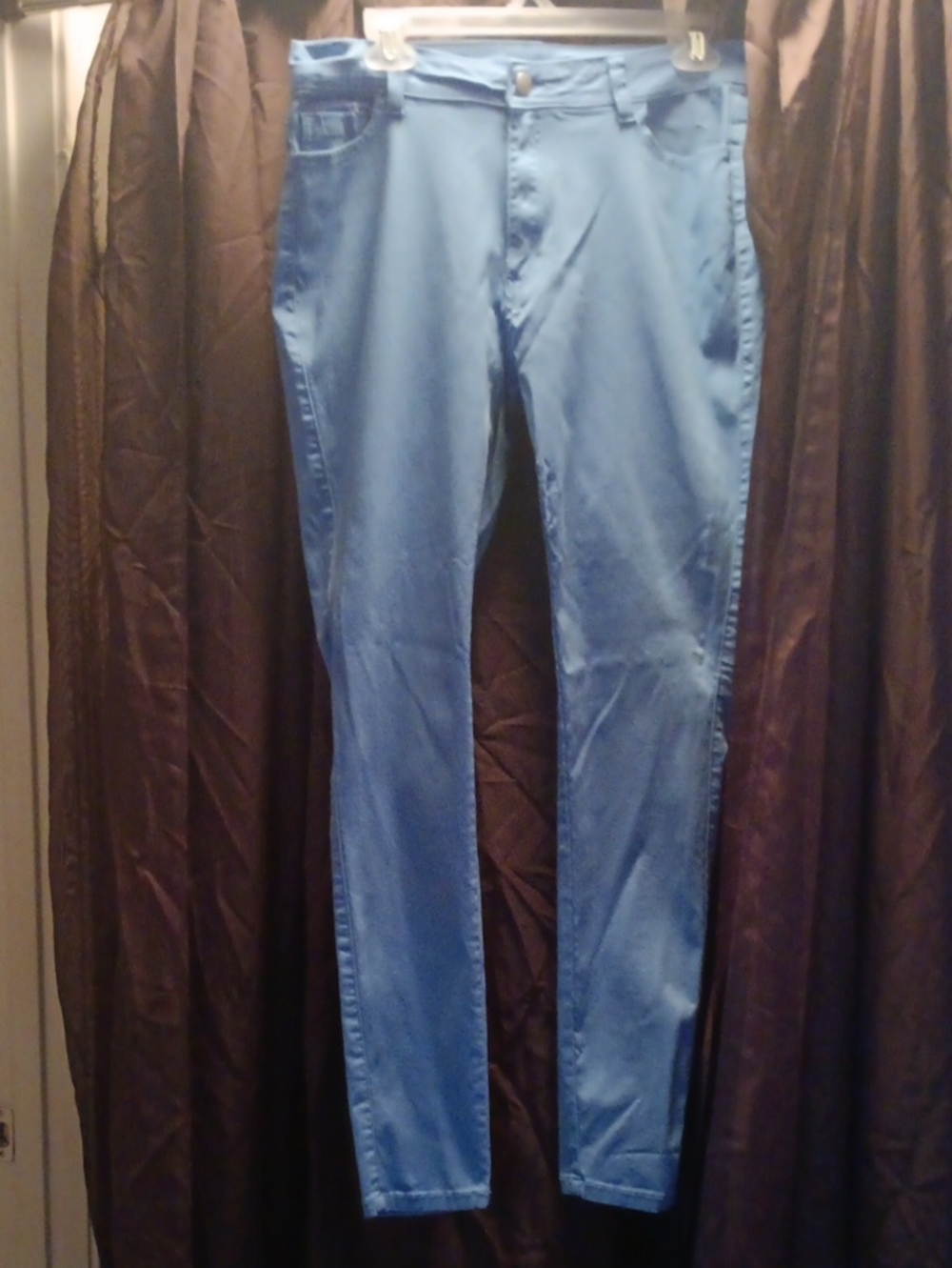 Womens  Blue Denim Style Skinny Pants